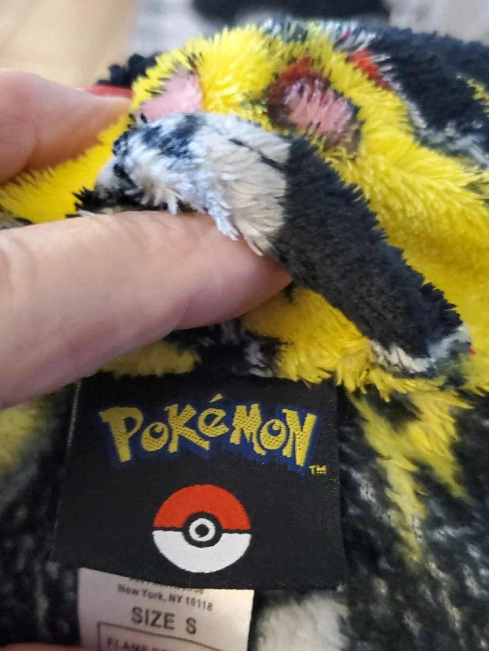 Pokemon Kids Black and Yellow Pikachu Fleece Robe